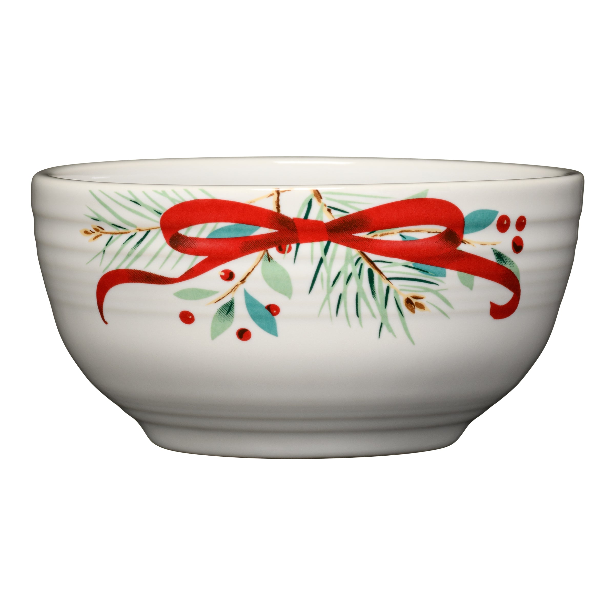 Fiesta China Holly Berry Christmas Garland Bistro Coupe 5 1/2 Inch Cereal Bowl 22 OZ