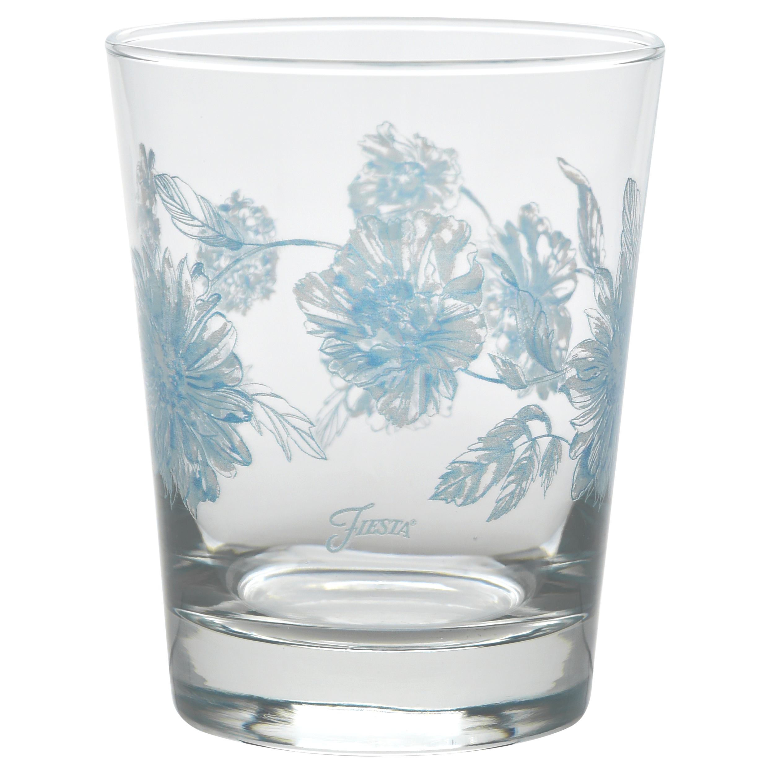 Fiesta China Botanical Floral 15 oz. Tapered Double Old Fashion Glass, Set of 4 - Image 2