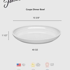 Alternative view of Fiesta China Coupe 10 3/8 Inch Dinner Bowl 40 OZ Foundry