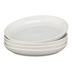 Fiesta China White Coupe 10 3/8 Inch Dinner Bowl 40 OZ, Set of 4