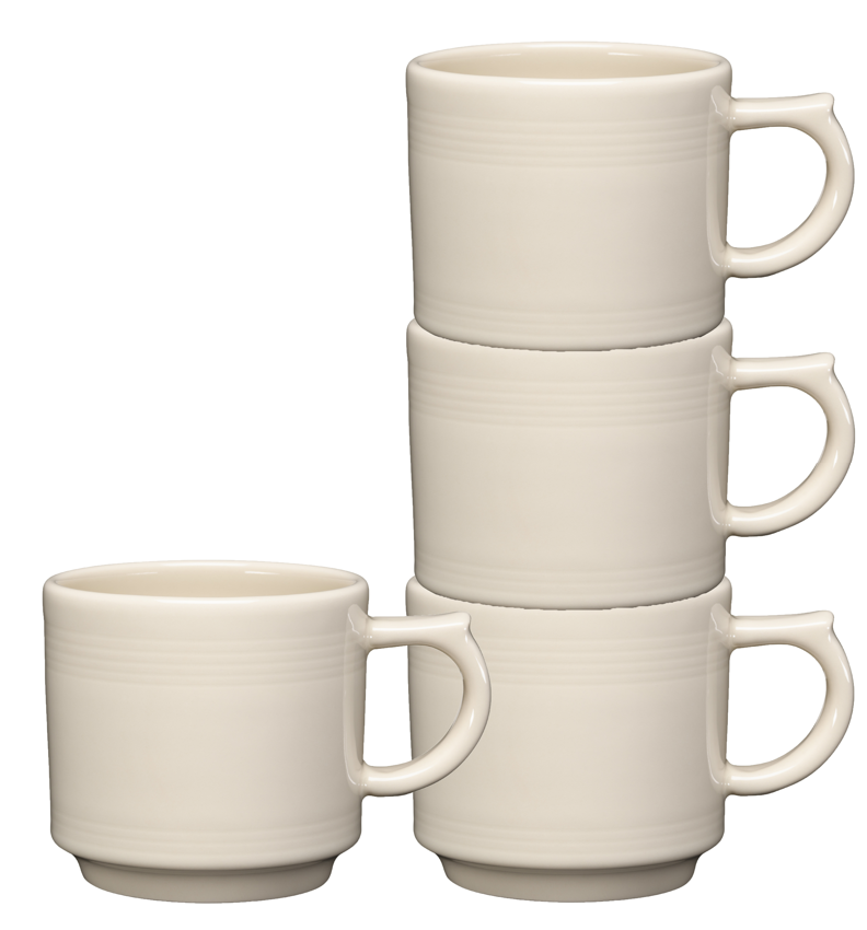 Fiesta China Linen 16 OZ Set of 4 Stackable Mug Set