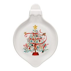 Fiesta China Holly Berry Christmas Tree 8 3/4 Inch Ornament Shaped Plate