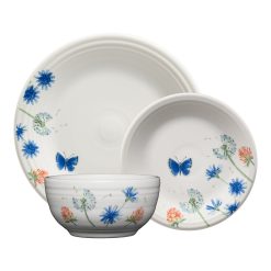 Fiesta China Breezy Floral Classic Bistro 3-Piece Place Setting, Service For 1