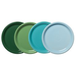 Fiesta China Mixed Aegean Bistro Coupe 10 1/2 Inch Dinner Plate, Set of 4