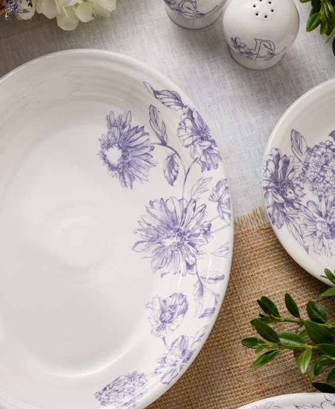 Fiesta China Botanical Floral Lavender 11 5/8 Inch Medium Oval Serving Platter - Image 2