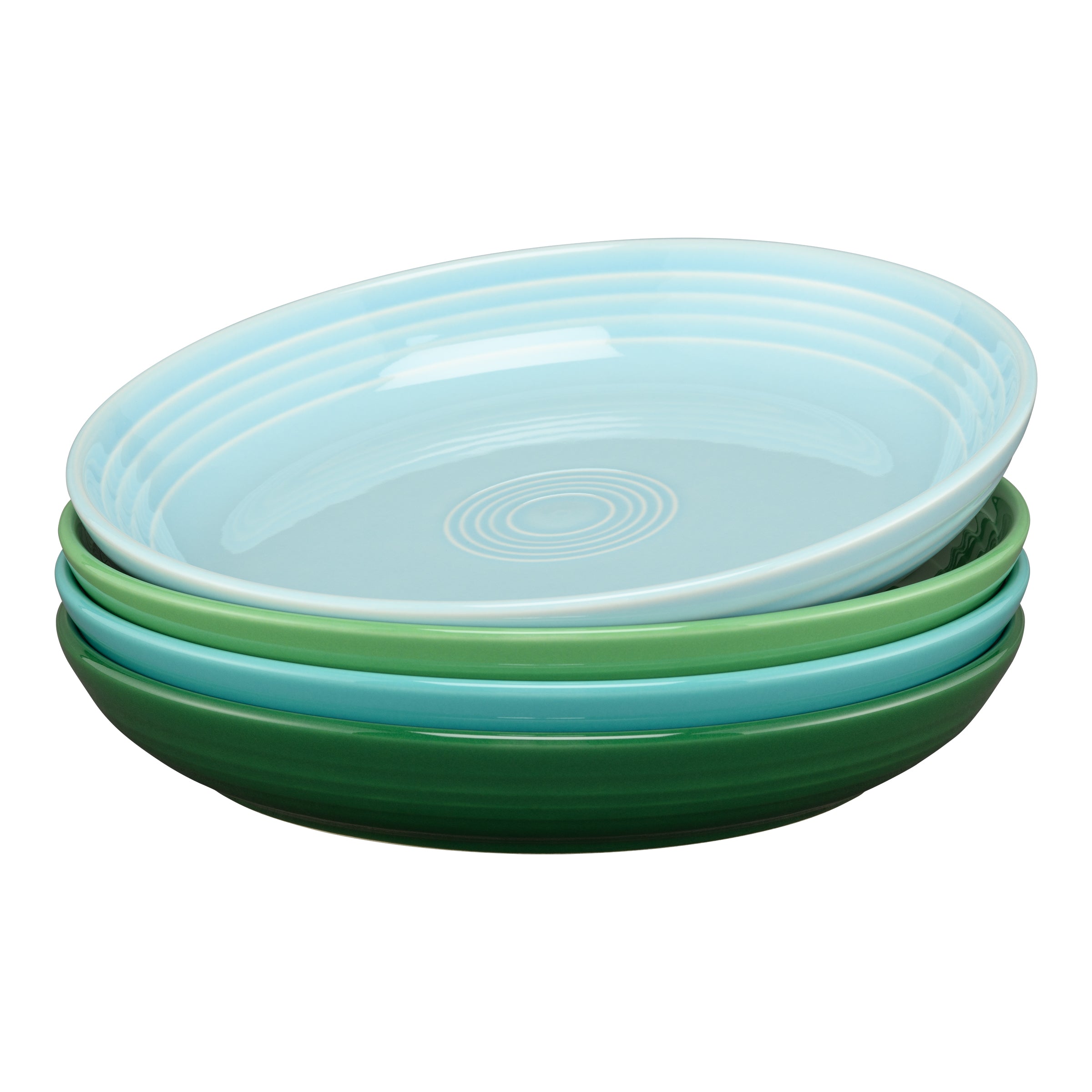 Fiesta China Mixed Aegean Coupe 8 1/2 Inch Luncheon Bowl 26 OZ, Set of 4
