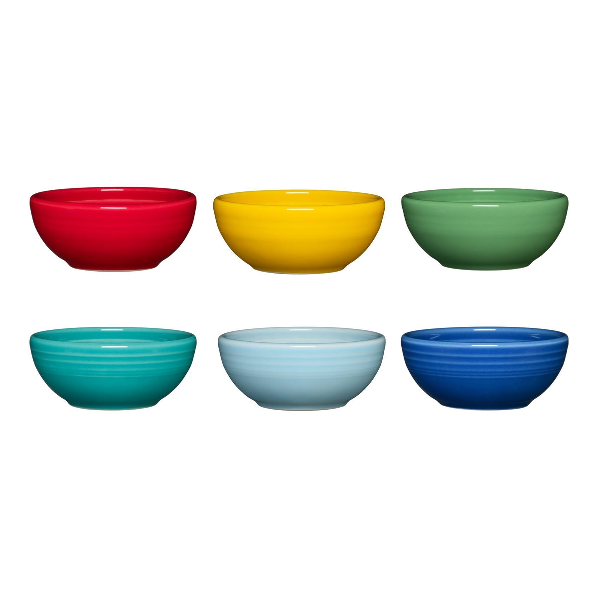 Fiesta China Mixed Vibrant 3 3/4-Inch Mixed Color 5OZ Mini Bowls, Set of 6