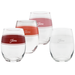 Fiesta China Sunset Horizon 15 oz. Frame Stemless Wine Glass Mixed Color Set of 4