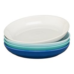 Fiesta China Mixed Coastal Blues Coupe 8 1/2 Inch Luncheon Bowl 26 OZ, Set of 4