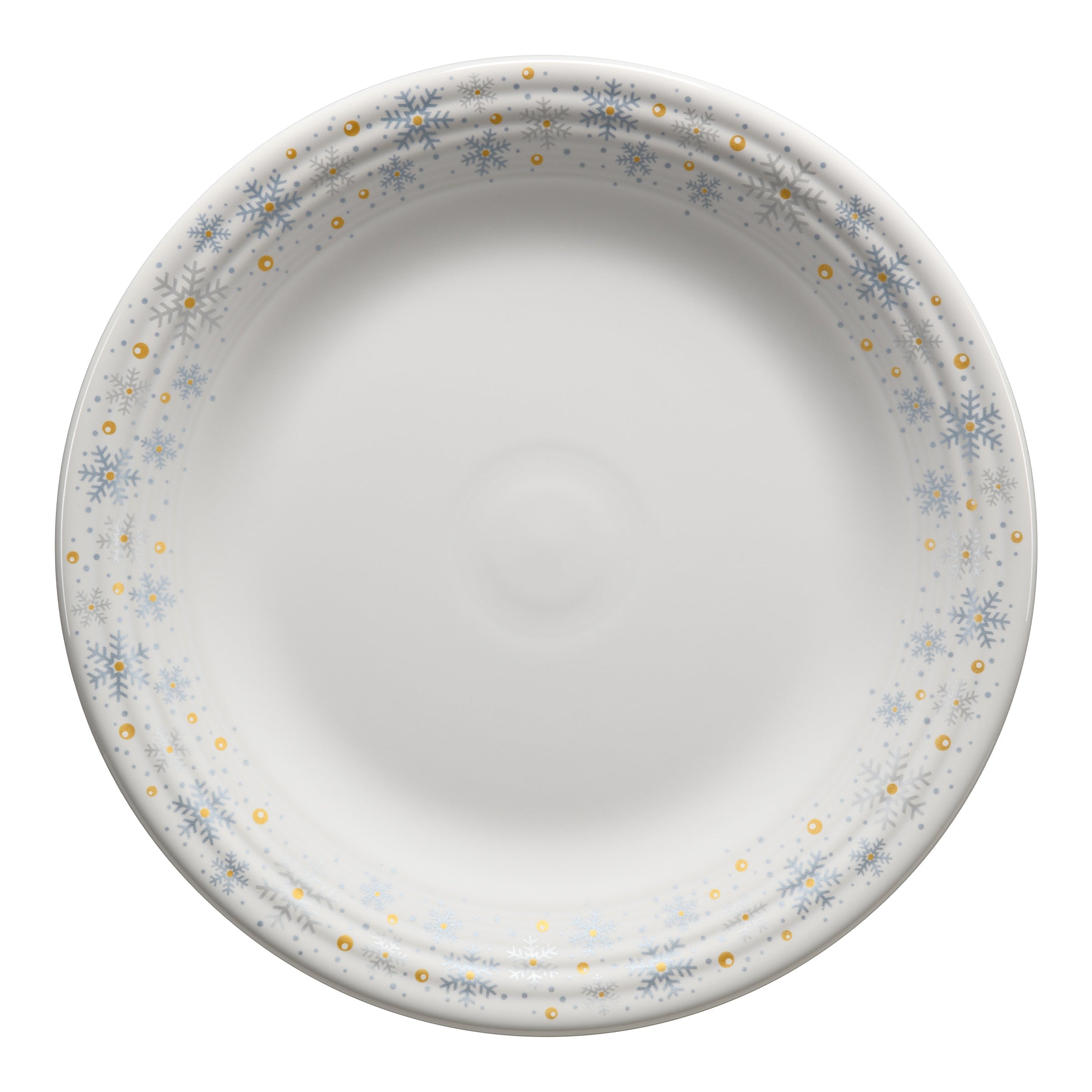 Fiesta China White Snowflake Classic Rim 10 1/2 Inch Dinner Plate