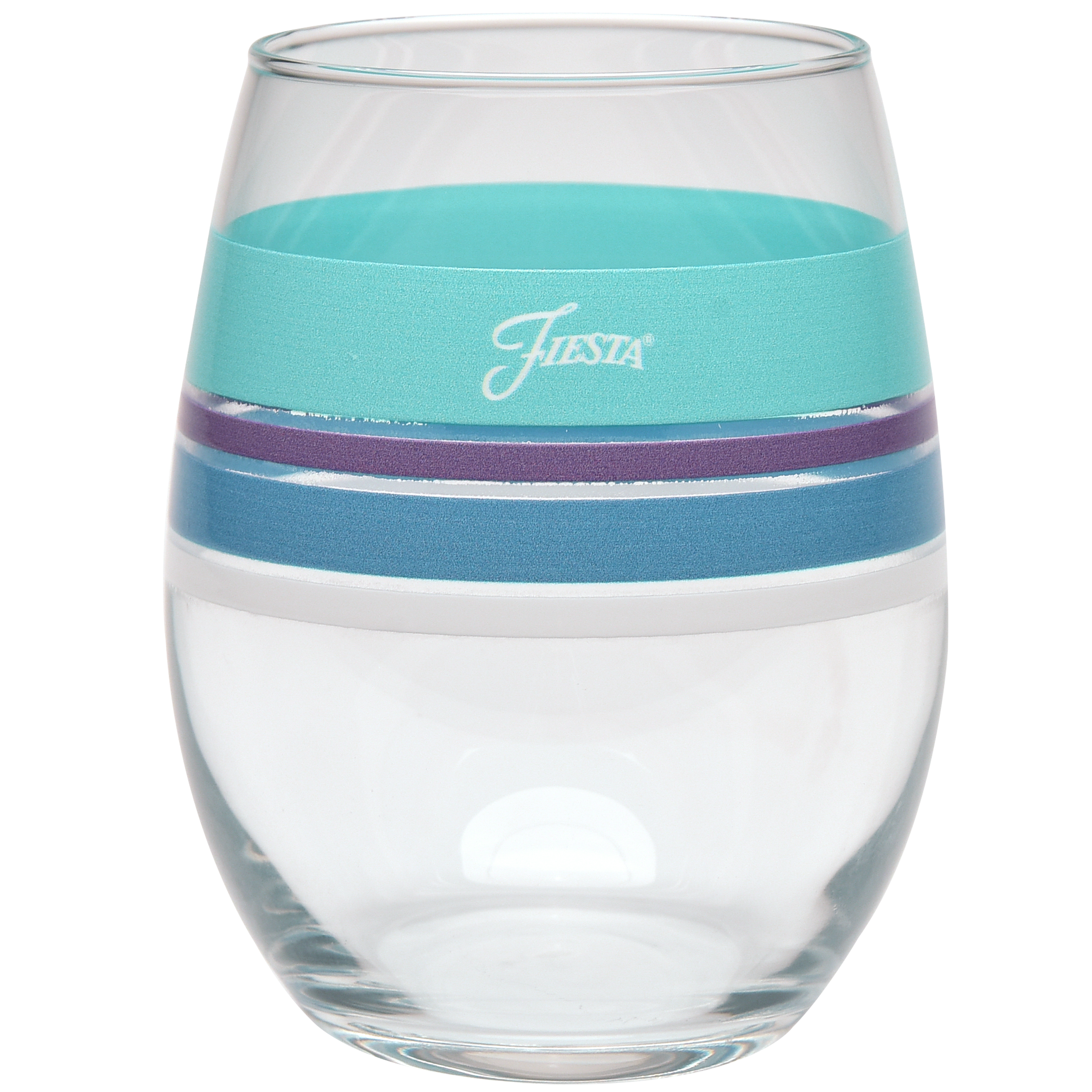 Fiesta China Retired 15 oz. Fiesta® Edgeline Stemless Wine Coastal, Set of 4 - Image 2