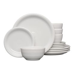 Fiesta China Bistro Coupe 12-Piece Dinnerware Set, Service for 4