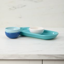 Alternative view of Fiesta China Coastal Blues Mixed Colors 4-Piece Condiment Set