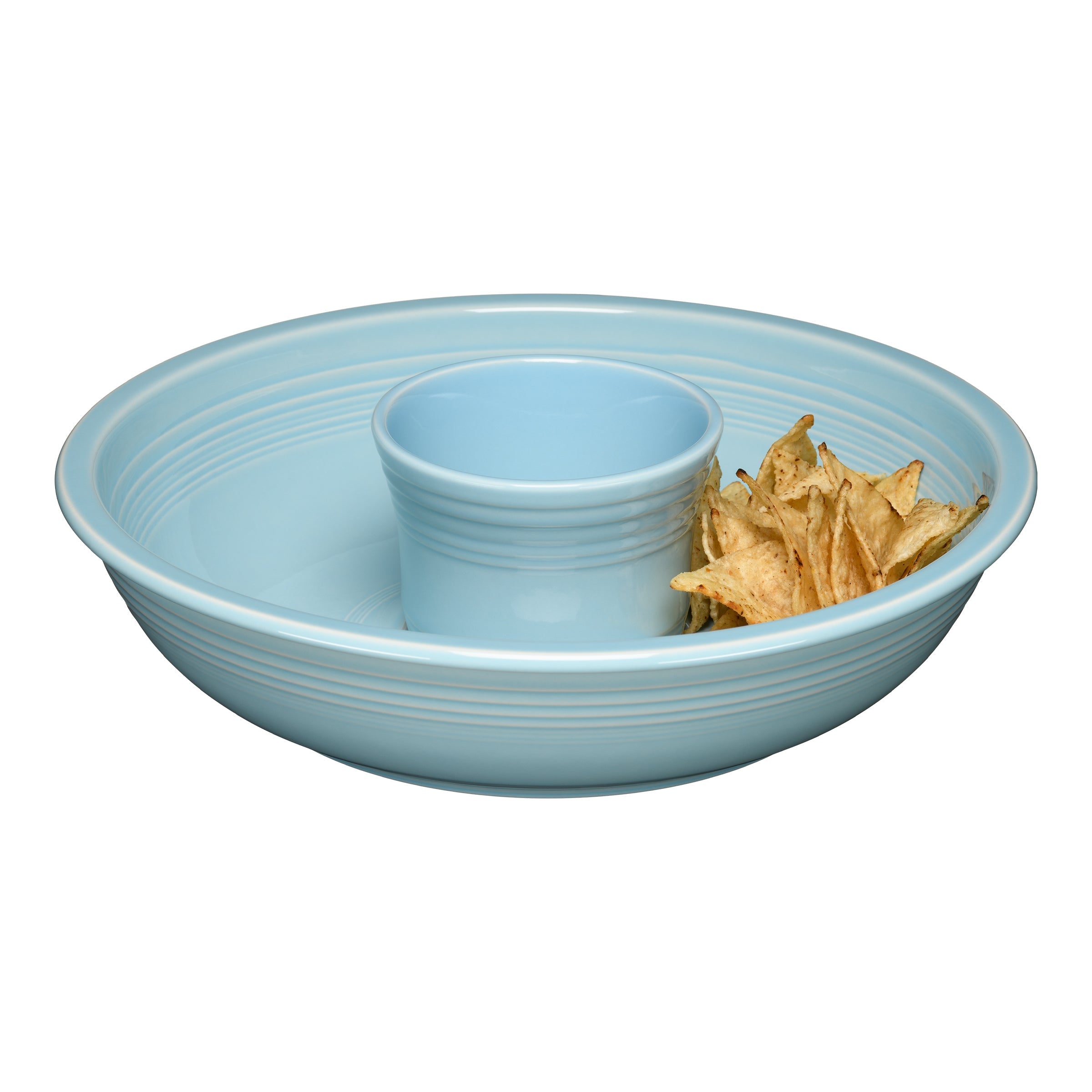 Fiesta China Sky 2-Piece Chip and Dip Set 12 7/8 Inch - Image 2