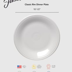 Alternative view of Fiesta China Lavender Classic Rim 10 1/2 Inch Dinner Plate