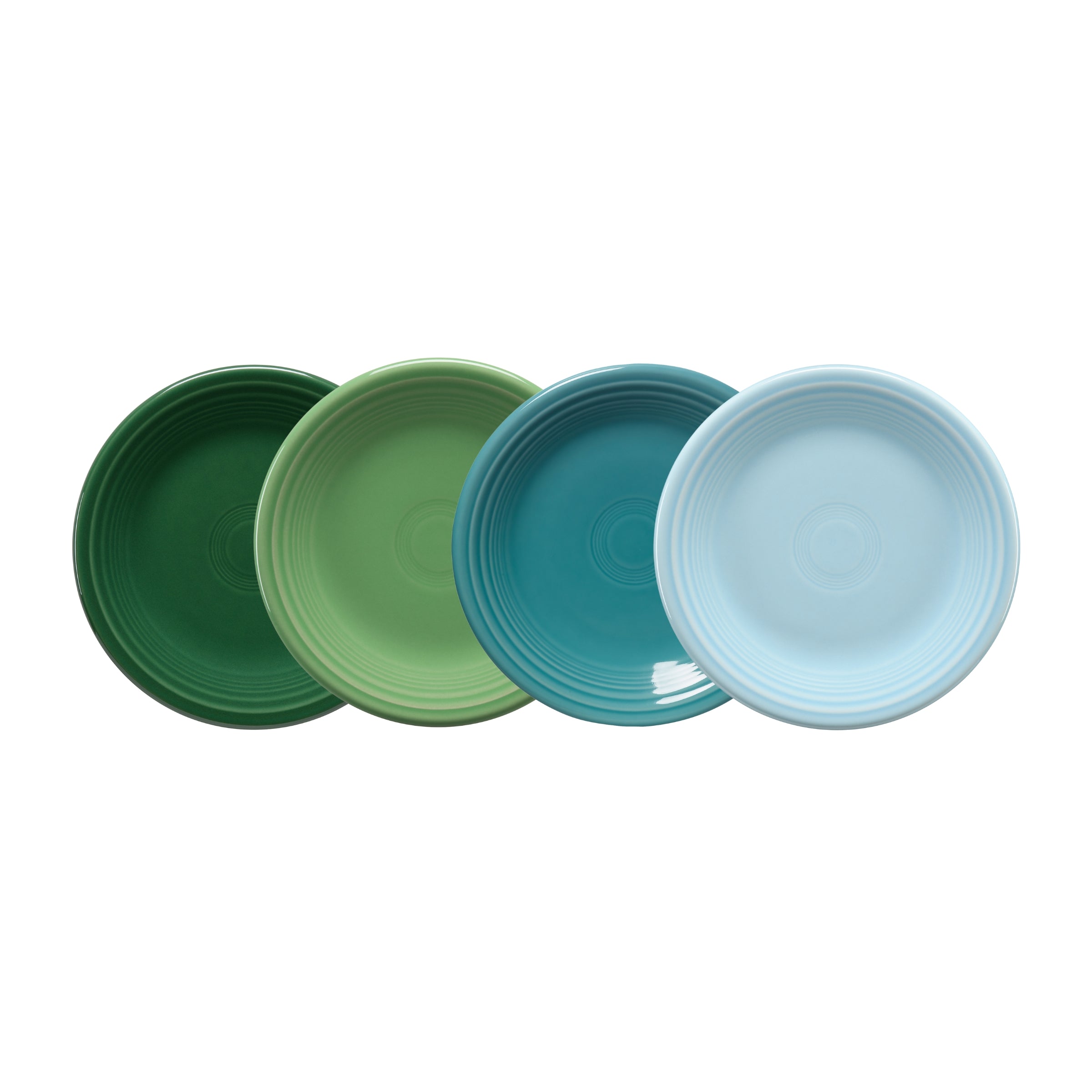 Fiesta China Mixed Aegean Classic Rim 7 1/4 Inch Salad Plate, Set of 4