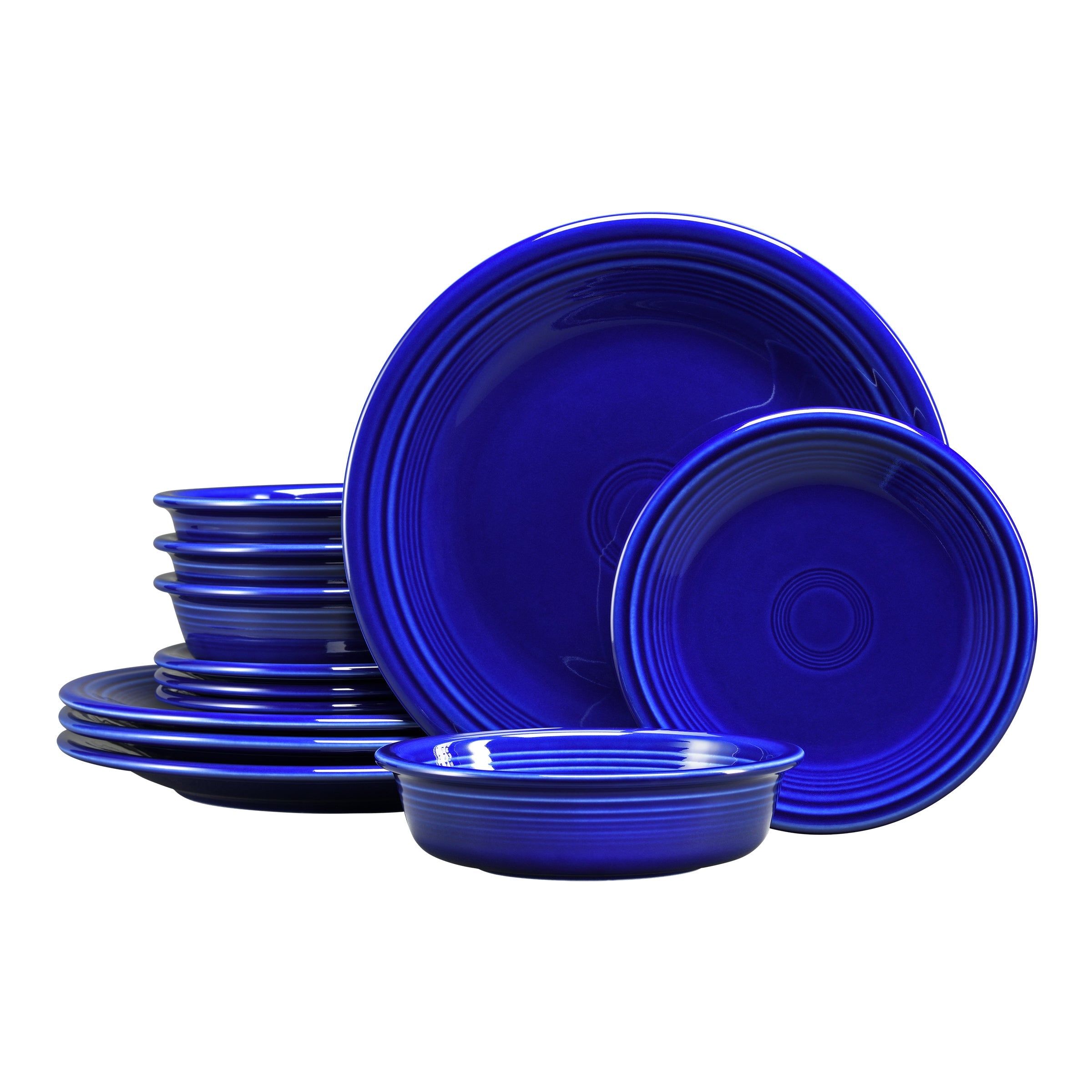 Fiesta China New Retired Classic Rim 12-Piece Dinnerware Set, Service for 4