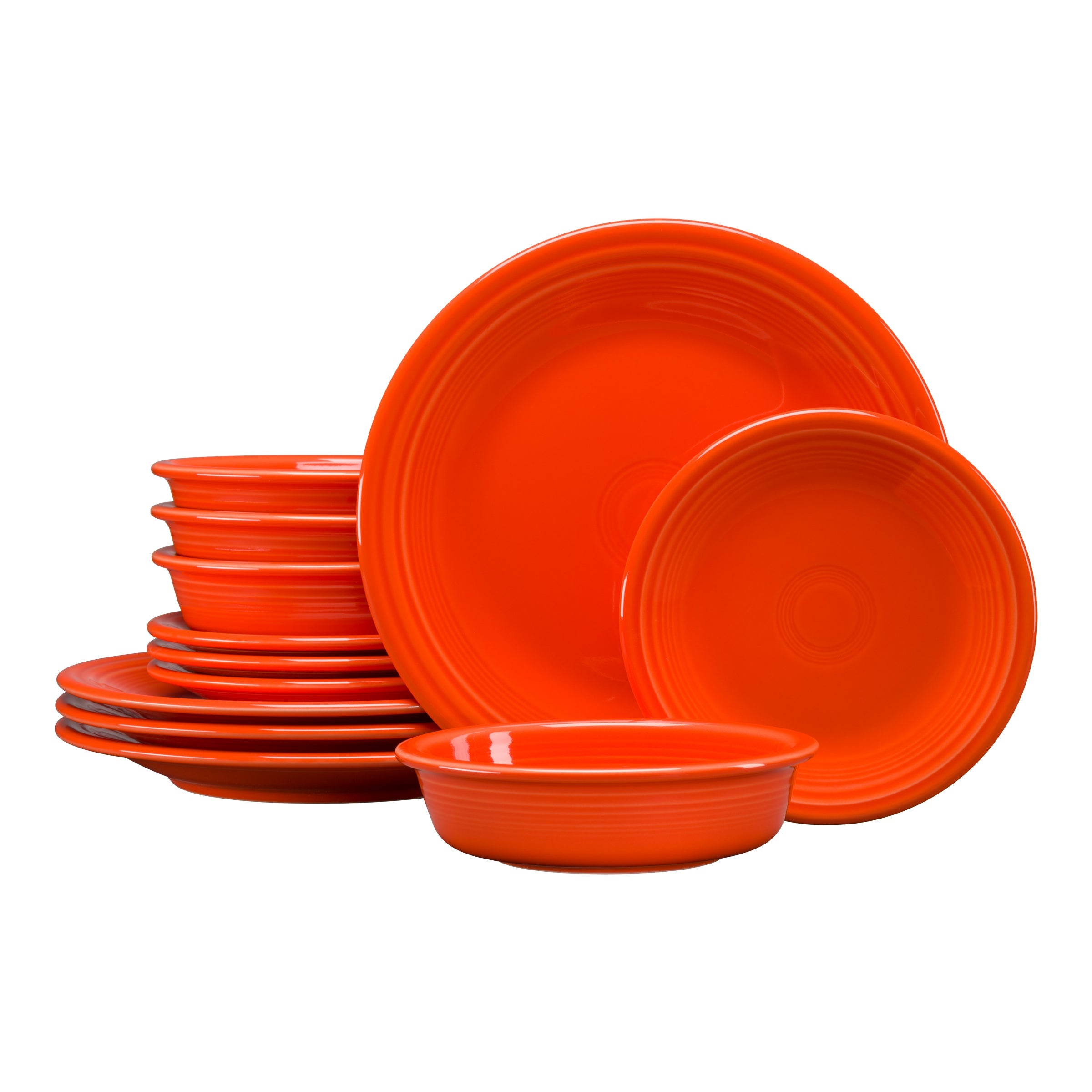 Fiesta China Classic Rim 12-Piece Dinnerware Set, Service for 4 - Image 9