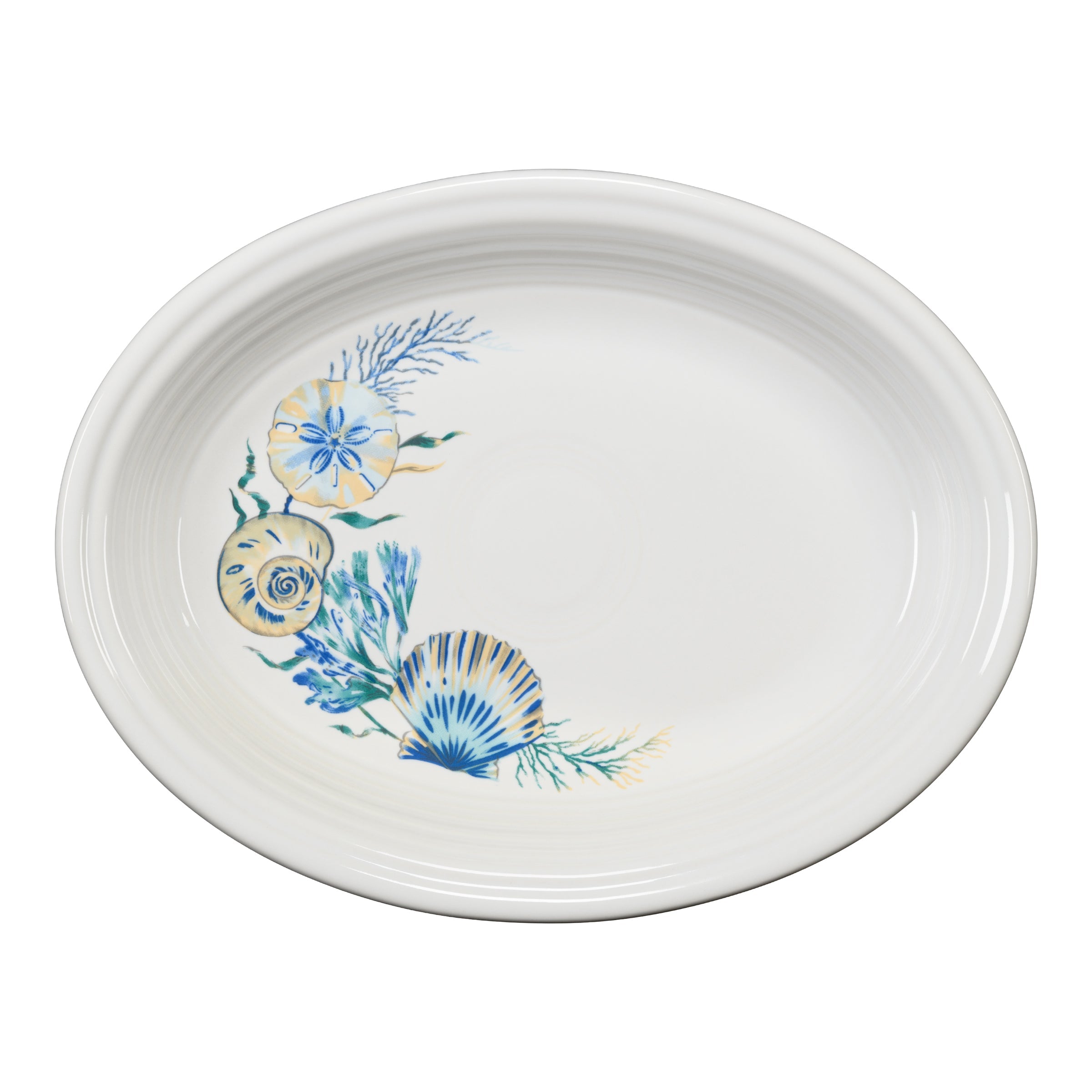 Fiesta China New Retired Coastal Shores 11 5/8 Inch Medium Oval Serving Platter