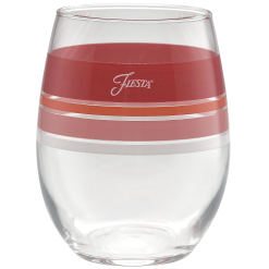 Alternative view of Fiesta China Sunset Horizon 15 oz. Edgeline Stemless Wine Glass Mixed, Set of 4