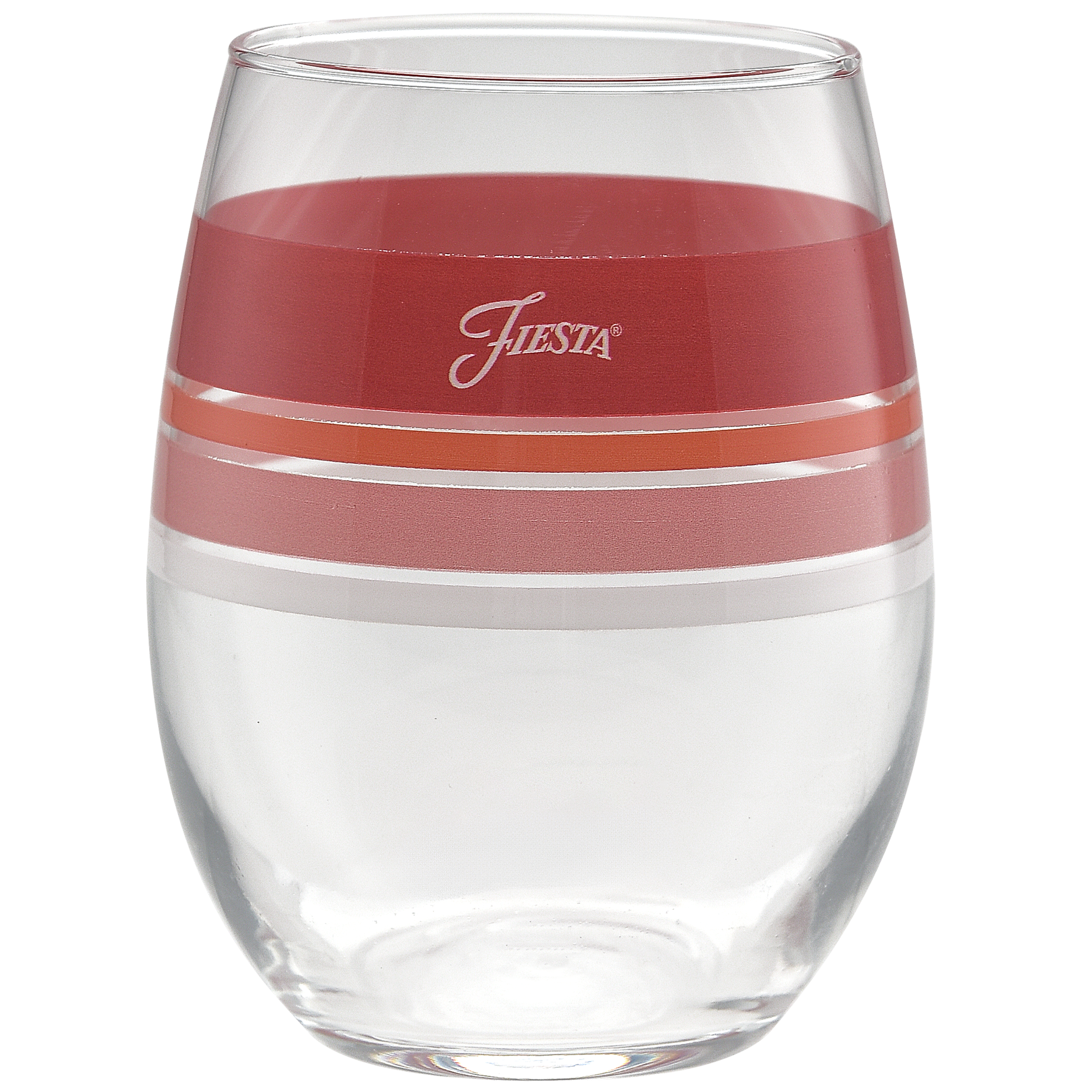 Fiesta China Sunset Horizon 15 oz. Edgeline Stemless Wine Glass Mixed, Set of 4 - Image 2