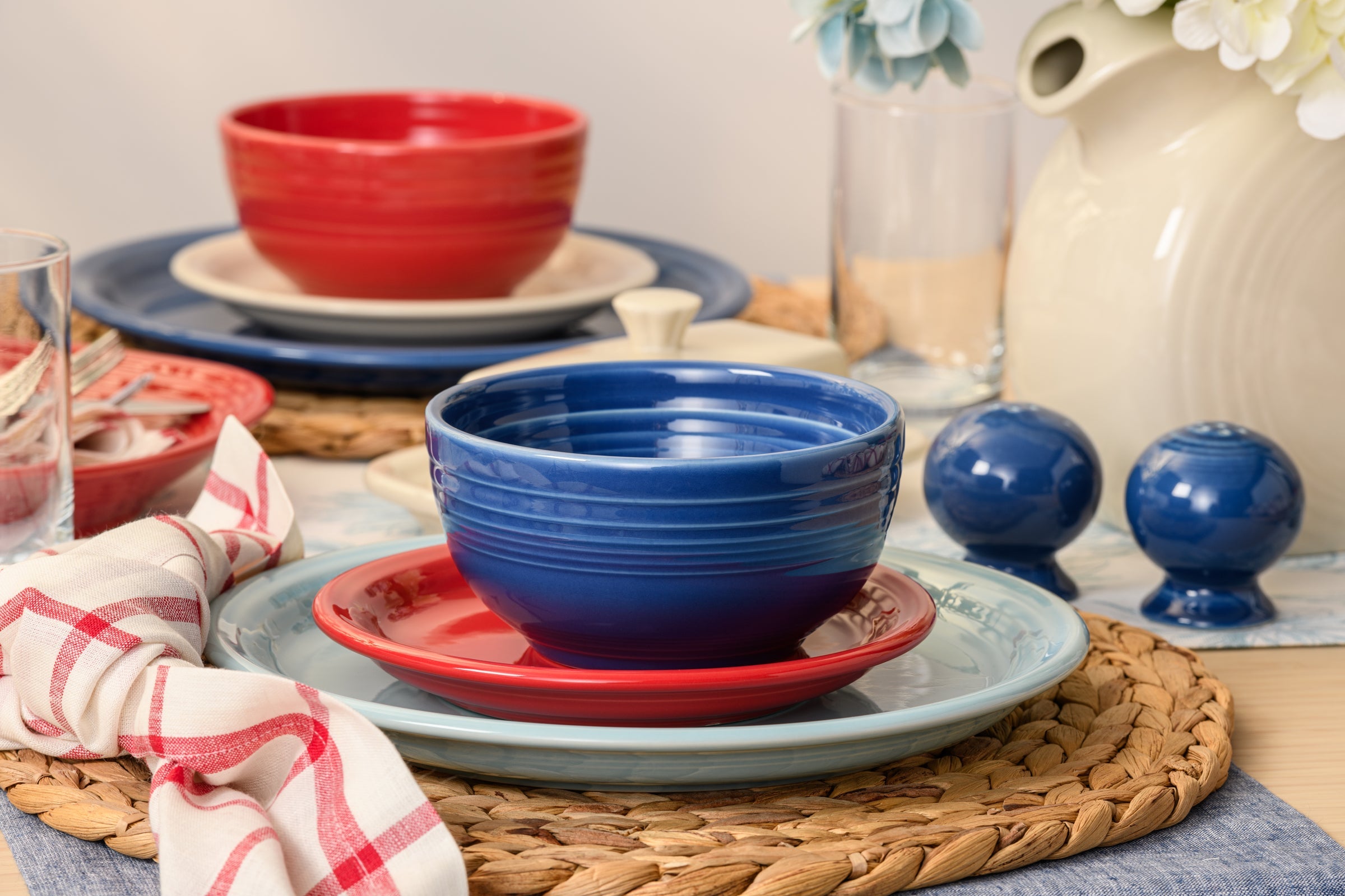 Fiesta China Mixed Americana Bistro Coupe 12-Piece Dinnerware Set, Service for 4 - Image 2