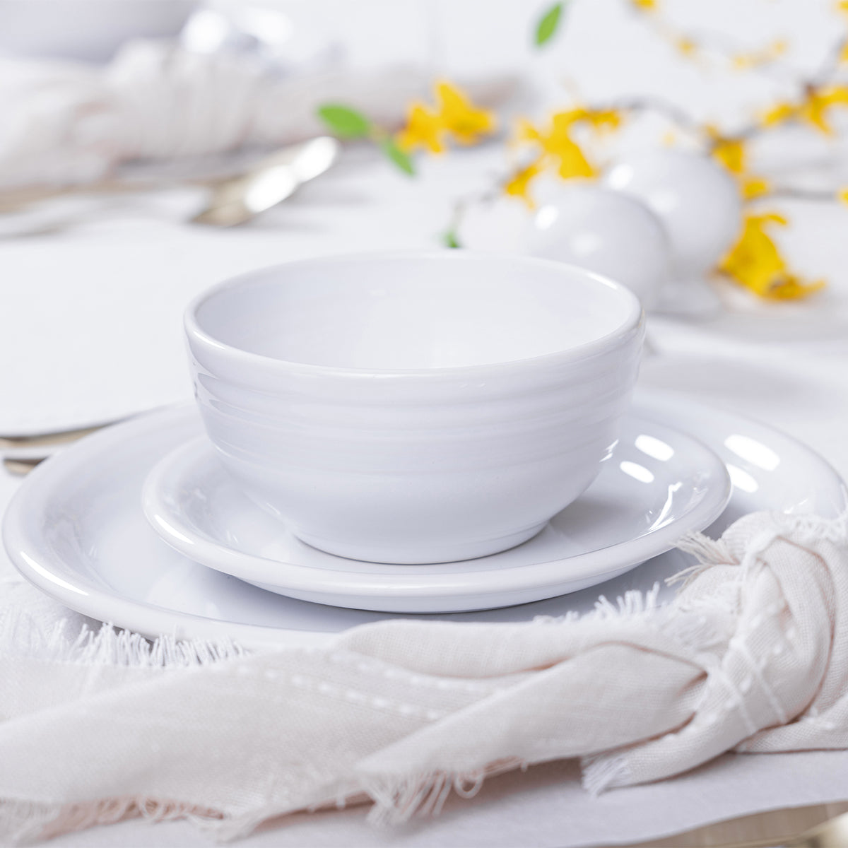 Fiesta China Bistro Coupe 12-Piece Dinnerware Set, Service for 4 - Image 4
