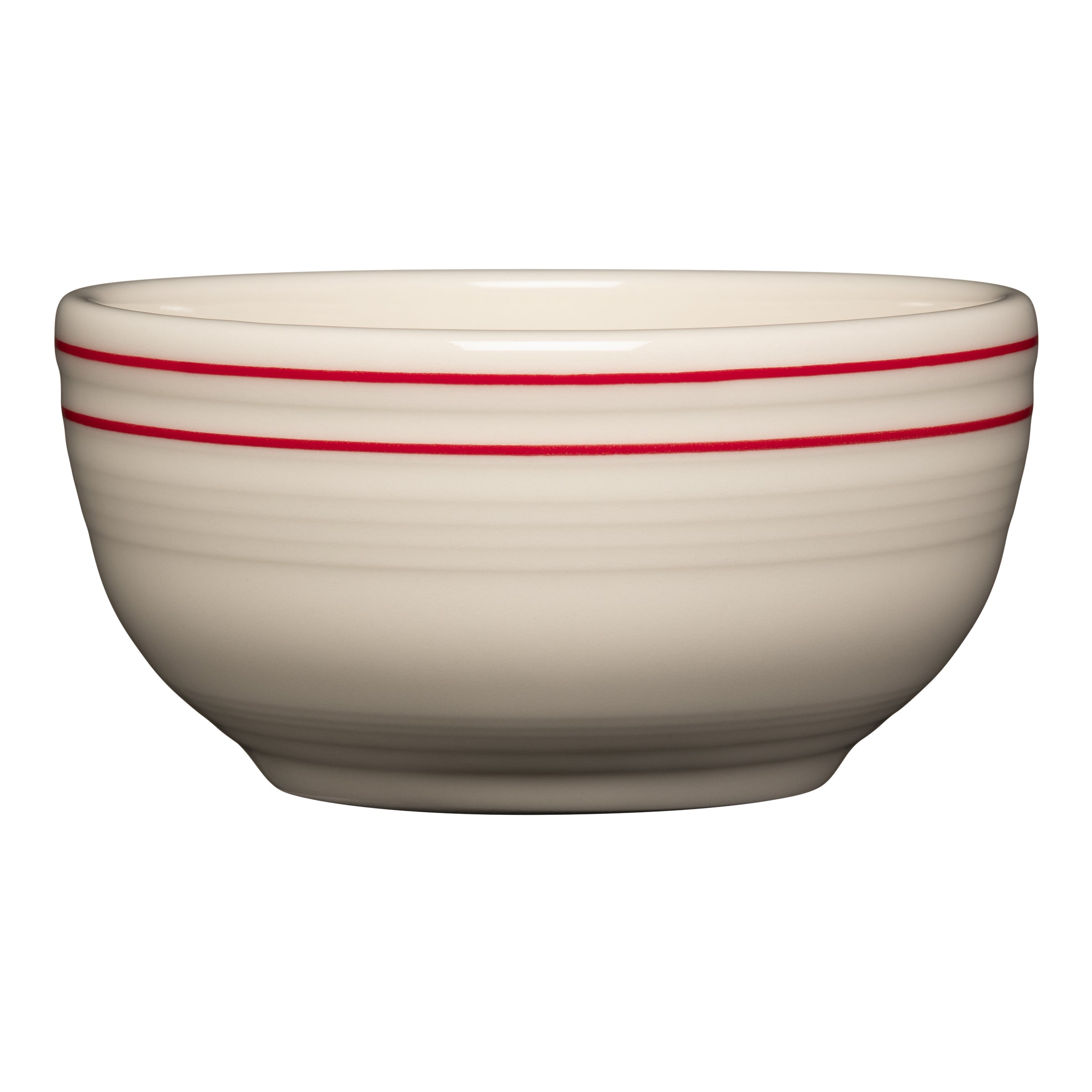 Fiesta China Americana Scarlet Bands Set of 4 Bistro Coupe 5 1/2 Inch Cereal Bowl 22 oz - Image 2