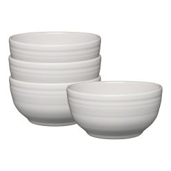 Fiesta China White Bistro Coupe 5 1/2 Inch Cereal Bowl 22 oz, Set of 4