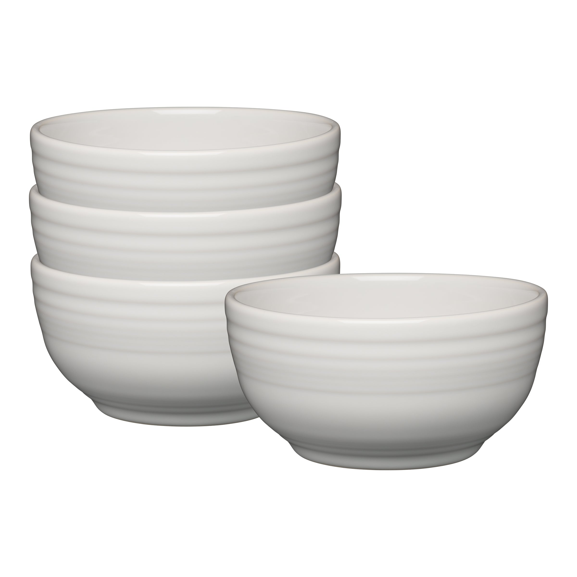 Fiesta China White Bistro Coupe 5 1/2 Inch Cereal Bowl 22 oz, Set of 4
