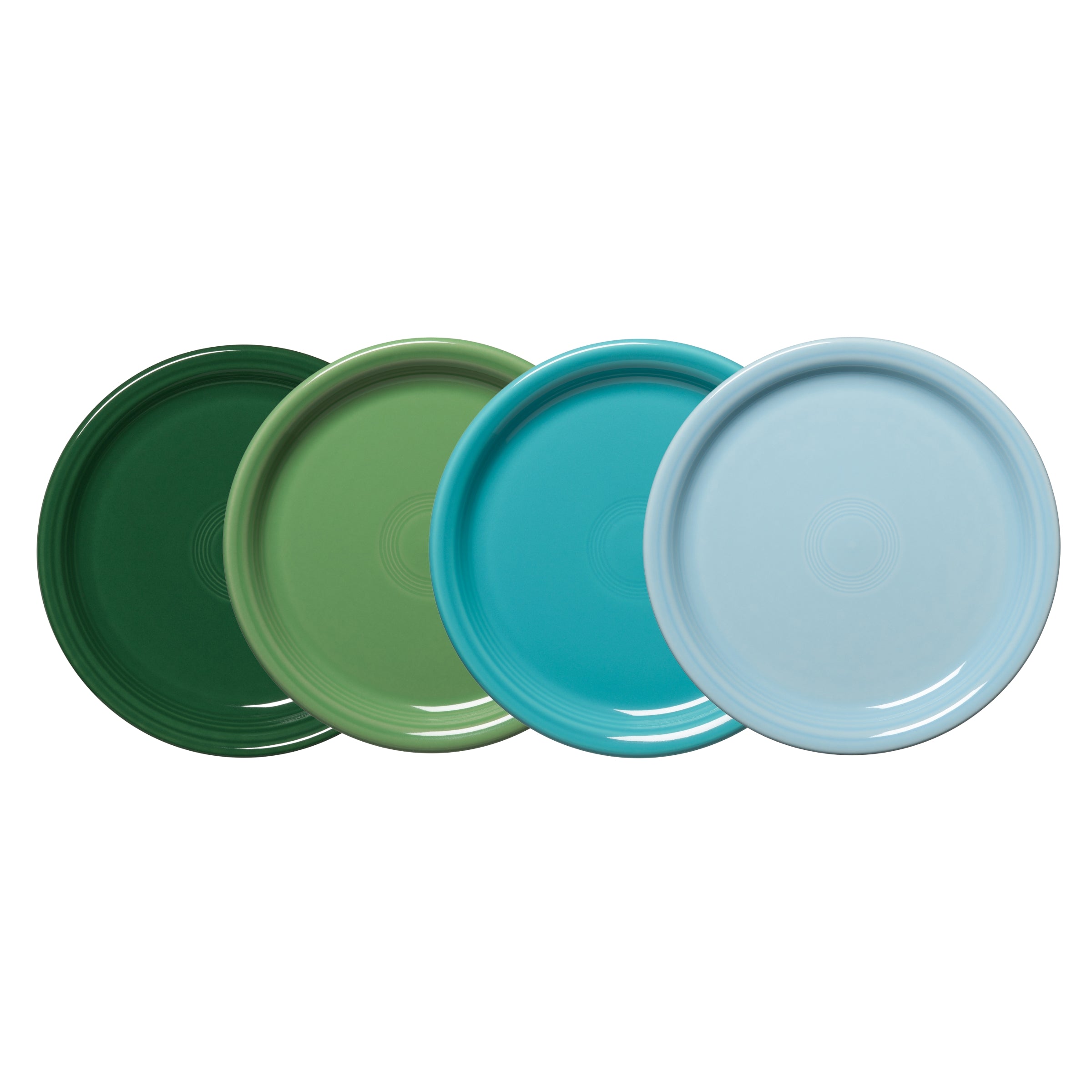Fiesta China Mixed Aegean Bistro Coupe 9 Inch Luncheon Plate, Set of 4
