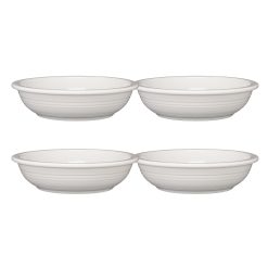 Fiesta China White Set of 4 Classic Rim 8 3/8-Inch 34OZ Pasta Bowls