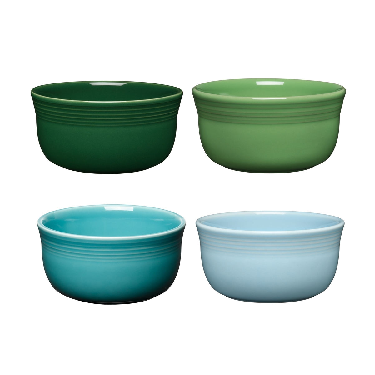 Fiesta China Mixed Aegean All-Purpose 6-Inch 28OZ Gusto Bowls, Set of 4