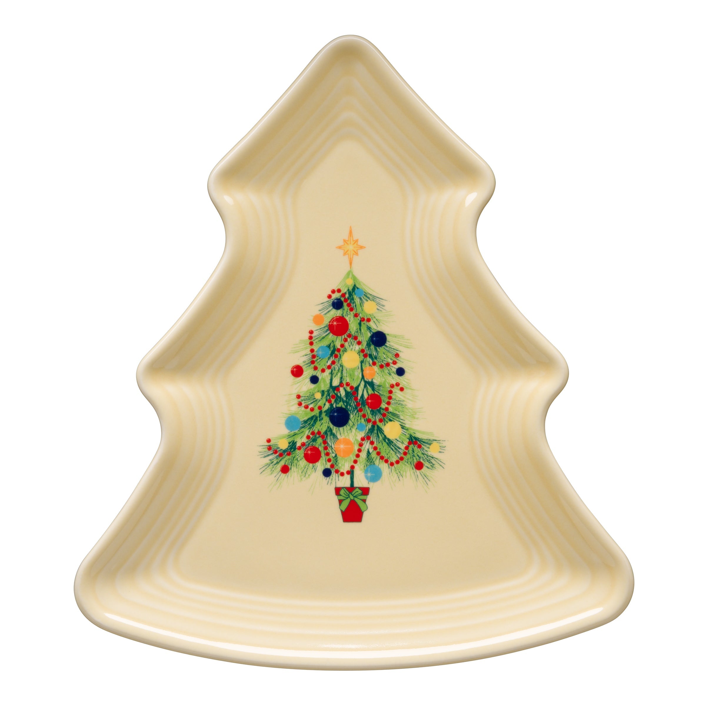 Fiesta China Christmas Tree Tree Shaped Plate 10 1/8 Inch