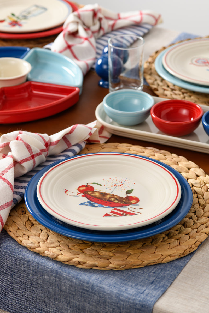 Fiesta China Americana Apple Pie Classic Rim 9 Inch Luncheon Plate - Image 2