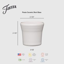 Alternative view of Fiesta China Foundry 1 1/2 OZ Ceramic Shot Glass