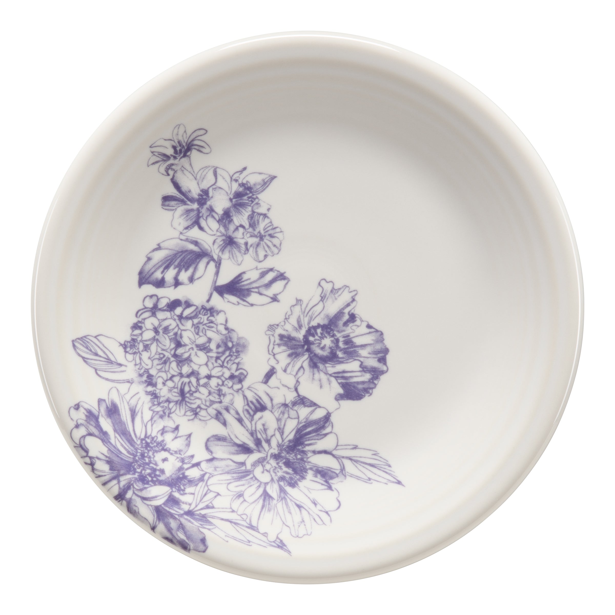 Fiesta China Botanical Floral Lavender Classic Rim 7 1/4 Inch Salad Plate