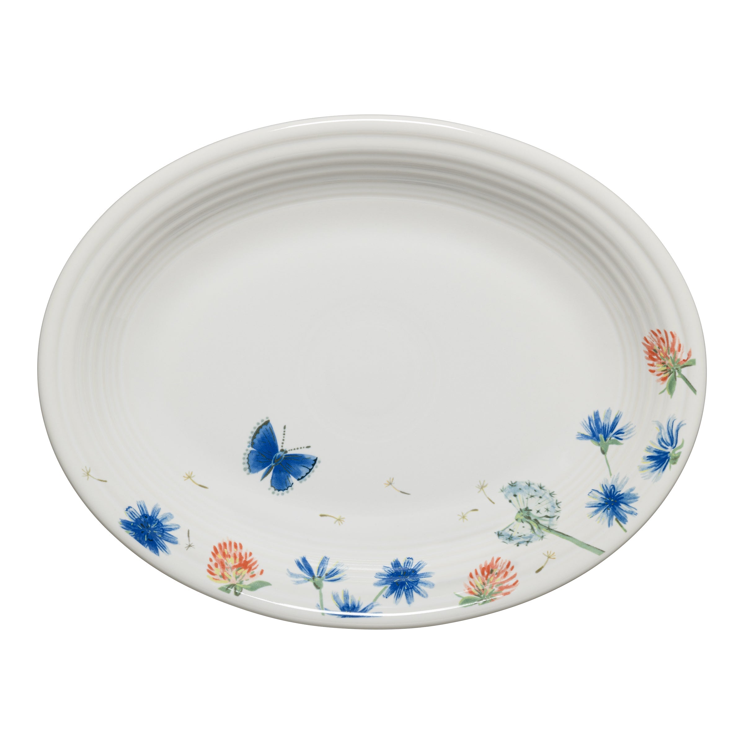 Fiesta China Breezy Floral 11 5/8 Inch Medium Oval Serving Platter