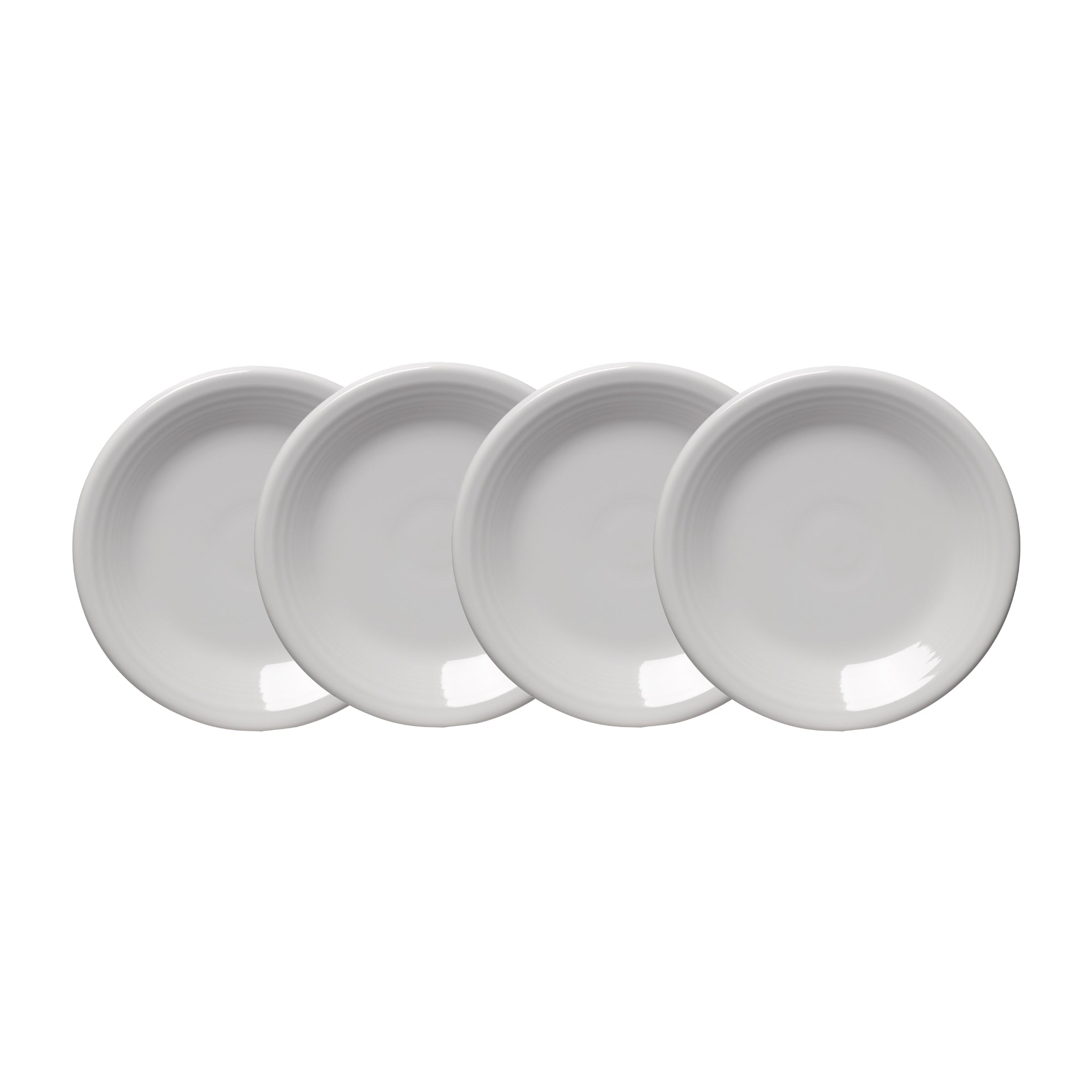Fiesta China White Classic Rim 7 1/4 Inch Salad Plate, Set of 4