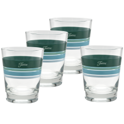 Fiesta China Mixed Aegean 15 oz. Edgeline Tapered Double Old Fashion - Set of 4
