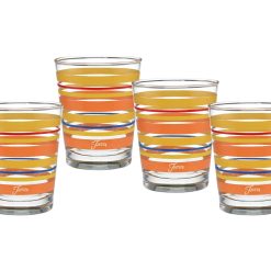 Alternative view of Fiesta China Retired 15 oz. Fiesta® Sienna Sunset Stripes Tapered Double Old Fashion, Set of 4