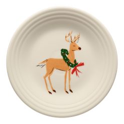 Fiesta China Jolly Christmas Reindeer Classic Rim 9 Inch Luncheon Plate