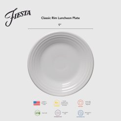 Alternative view of Fiesta China Lavender Classic Rim 9 Inch Luncheon Plate