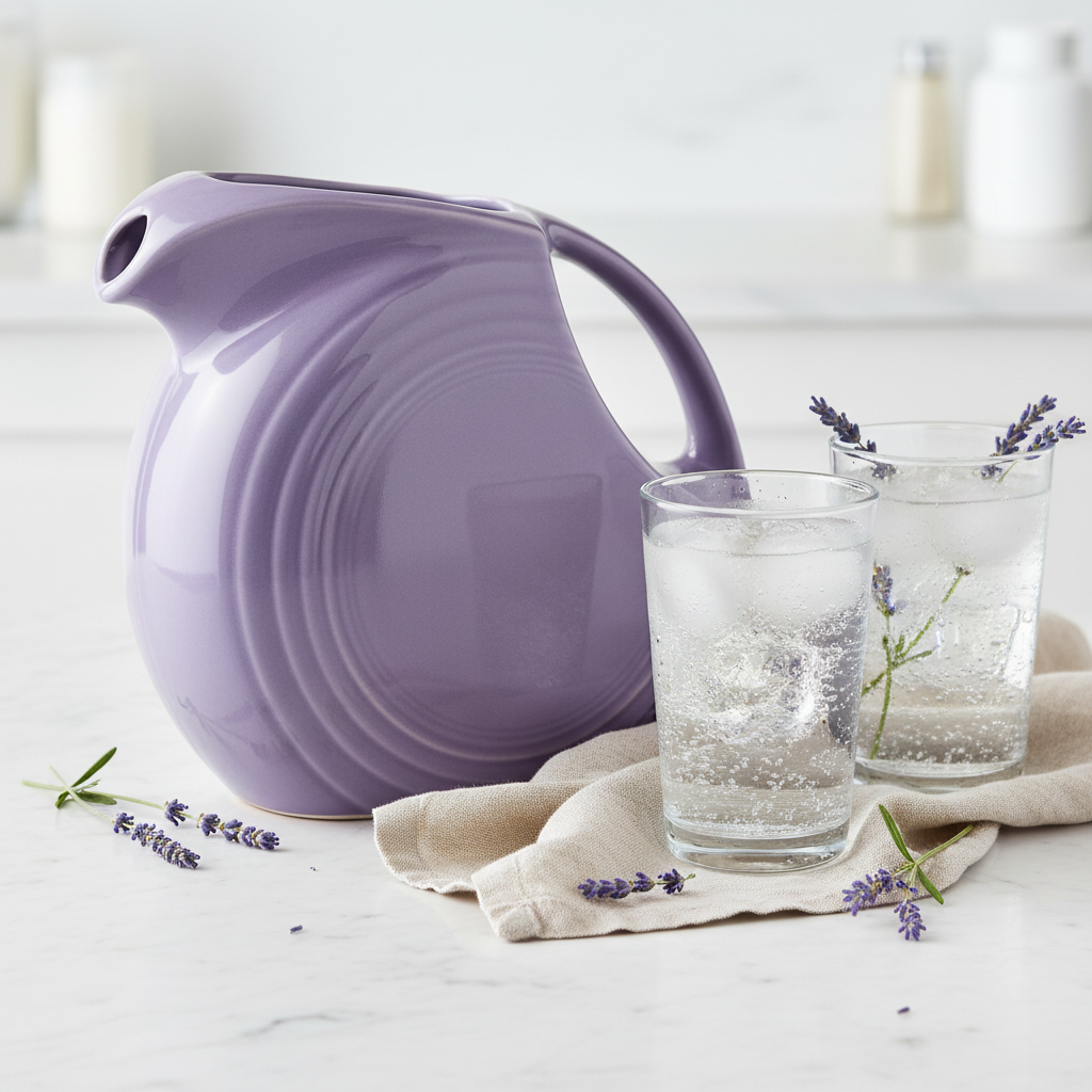 Fiesta China Lavender 67 OZ Large Disk Pitcher - Image 4