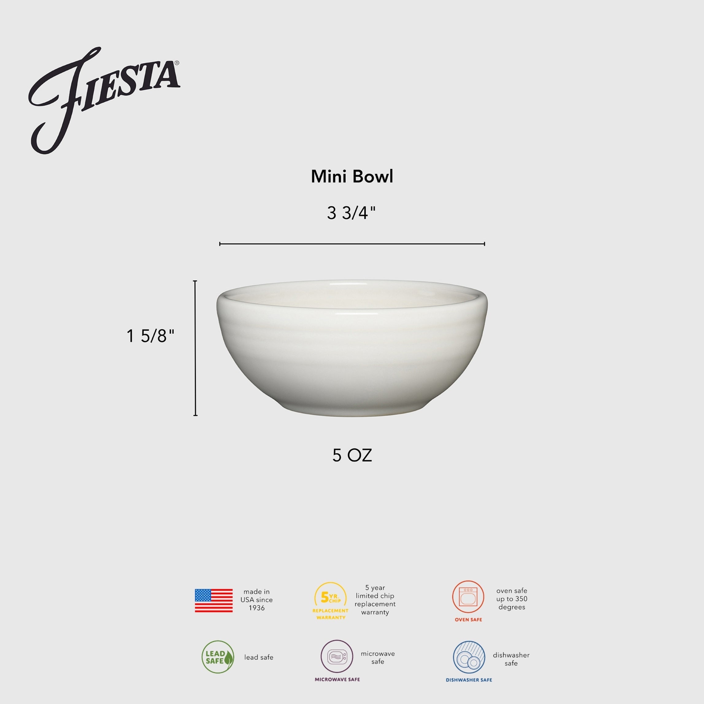 Fiesta China Lavender 3 3/4 Inch Mini Bowl 5 OZ - Image 3