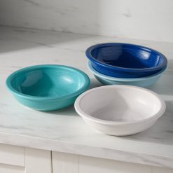 Alternative view of Fiesta China Mixed Coastal Blues Classic Rim 8 3/8-Inch 34OZ Pasta Bowls, Set of 4