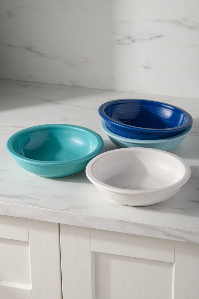 Fiesta China Mixed Coastal Blues Classic Rim 8 3/8-Inch 34OZ Pasta Bowls, Set of 4 - Image 2