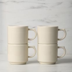 Alternative view of Fiesta China Linen 16 OZ Set of 4 Stackable Mug Set