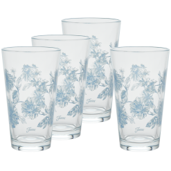 Fiesta China Botanical Floral 16 oz. Cooler Glass - Set of 4