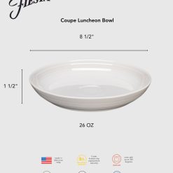 Alternative view of Fiesta China Lavender Coupe 8 1/2 Inch Luncheon Bowl 26 OZ
